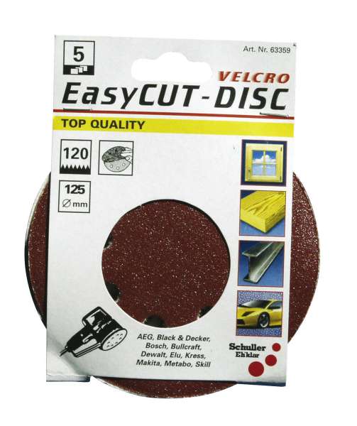 Csiszolókorong, tépőzáras, 8 lyukas 5 Royalcut D125 P120 5db Csiszolókorong, tépőzáras, 8 lyukas 5 Royalcut D125 P120 5db