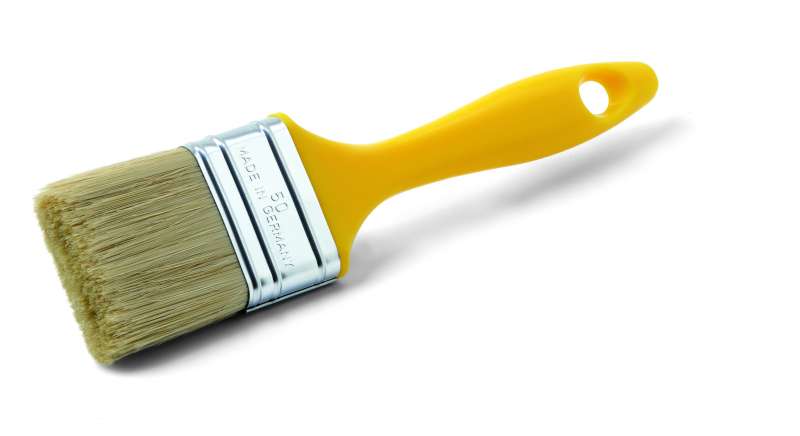 Laposecset, kevert sörte, sárga műanyag nyél, monoblokk Mercato M 20mm Laposecset, kevert sörte, sárga műanyag nyél, monoblokk Mercato M 20mm