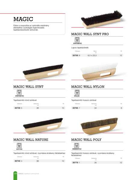 Tapétázókefe, szintetikus sörte, lapos Magic Wall Synt 6x23.5cm Pro Tapétázókefe, szintetikus sörte, lapos Magic Wall Synt 6x23.5cm Pro