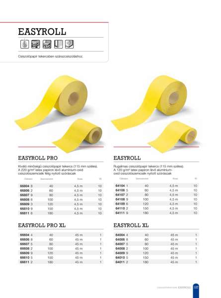Csiszolópapír tekercs 115mmx45m Easyroll P100 XL Csiszolópapír tekercs 115mmx45m Easyroll P100 XL