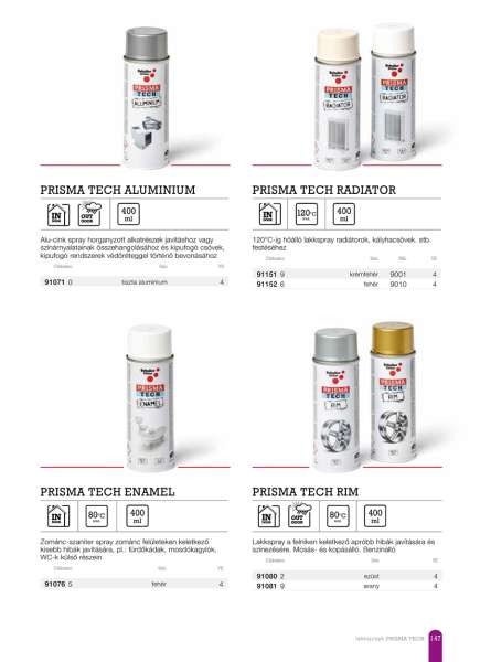 Fehér Prisma Tech Enamel 400ml Fehér Prisma Tech Enamel 400ml