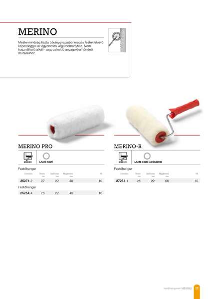 Festőhenger, báránygyapjú, 22 mm-es szálhossz Merino Pro 25cm Festőhenger, báránygyapjú, 22 mm-es szálhossz Merino Pro 25cm