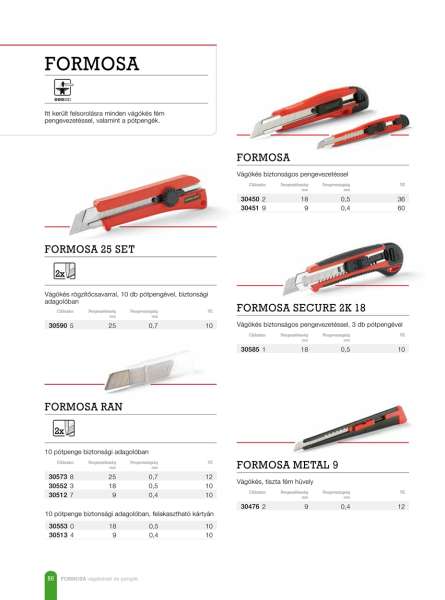 Vágópenge adagolóban 10 Formosa Ran 9mm Ind 10db Vágópenge adagolóban 10 Formosa Ran 9mm Ind 10db