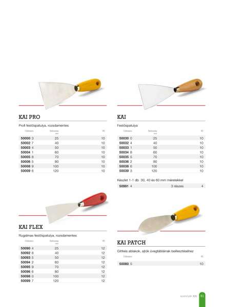 Festőspatulya Kai 120mm Festőspatulya Kai 120mm