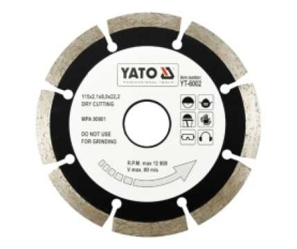 Gyémántvágó korong szegmenses-HS 125mm YATO Gyémántvágó korong szegmenses-HS 125mm YATO