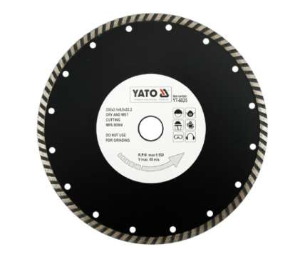 Gyémántvágó korong TURBÓ-230mm YATO