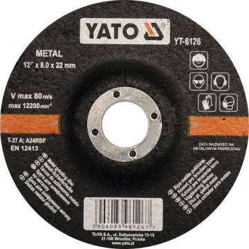Fémcsiszoló korong 125x8,0 Fémcsiszoló korong 125x8,0