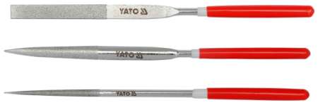 Gyémánt tűreszelő készlet, lapos, félkör, kör, 160 x 4 x 50mm YATO Gyémánt tűreszelő készlet, lapos, félkör, kör, 160 x 4 x 50mm YATO
