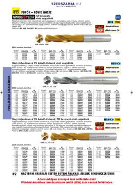 Csigafúró rövid, nagy teljesítményű, 5,5mm HSS-Co8% DIN1897/DIN328