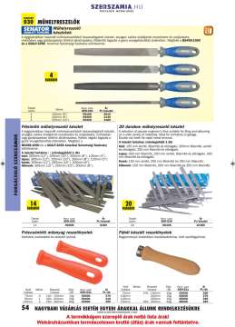Műhelyreszelő készletek 4 darabos 250mm Műhelyreszelő készletek 4 darabos 250mm