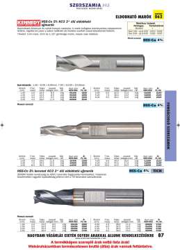 Háromélű eldobható rövid ujjmaró TiCN bevonattal 6.0mm 9,5 x 36 x 15mm HSS-Co5%