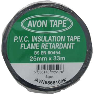 Szigetelőszalag pvc fekete 25mm x 33m Szigetelőszalag pvc fekete 25mm x 33m