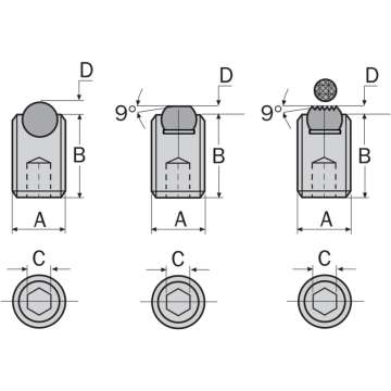 Szorító hernyócsavar csapos végű M10 x 25mm FC160810