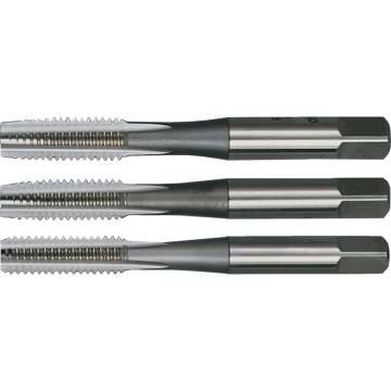 Egyenes hornyú kézi menetfúró készlet BSW HSS ISO529, 3/16col x 24,0mm, 3 db-os Egyenes hornyú kézi menetfúró készlet BSW HSS ISO529, 3/16col x 24,0mm, 3 db-os