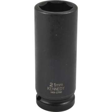 Hosszú erősített dugókulcs 1/2col meghajtóval 21mm Hosszú erősített dugókulcs 1/2col meghajtóval 21mm