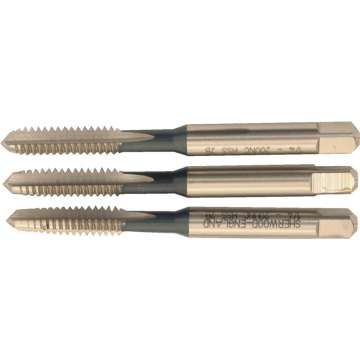 Egyenes hornyú kézi menetfúró készlet UNC HSS ISO529, 1/4col x 20,0mm, 3 db-os Egyenes hornyú kézi menetfúró készlet UNC HSS ISO529, 1/4col x 20,0mm, 3 db-os