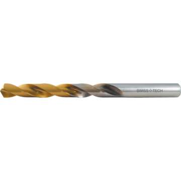 Köszörült hornyú, TiN bevonatú, hengeres szárú csigafúrók, fényes, normál hossz, hss, metrikus, SWISSTECH Méret: 11,00mm