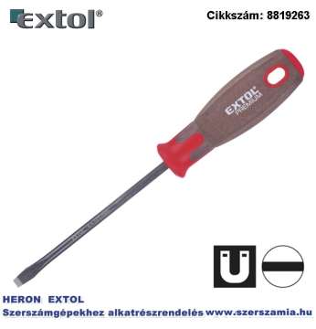 Csavarhúzó lapos, CV., mágneses, SUPERGRIP markolat 8 x 150 mm Csavarhúzó lapos, CV., mágneses, SUPERGRIP markolat 8 x 150 mm