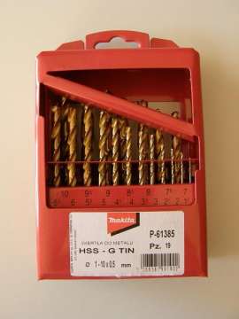 Fémfúró készlet HSS-Ti 1-10 mm 19db-os MAKITA (MK-P-61385) Fémfúró készlet HSS-Ti 1-10 mm 19db-os MAKITA (MK-P-61385)