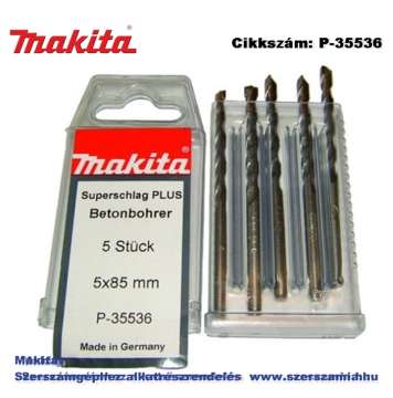 Kőzetfúró készlet 2-PLUS 5 x 85 mm 5db-os MAKITA (MK-P-35536) Kőzetfúró készlet 2-PLUS 5 x 85 mm 5db-os MAKITA (MK-P-35536)
