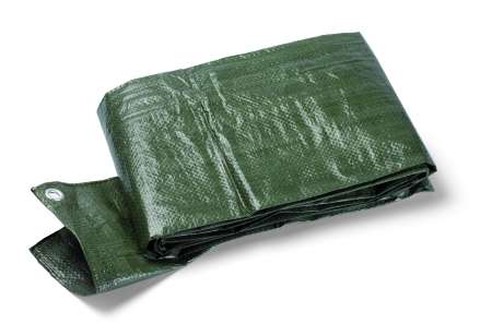 Védőponyva, zöld, 90g/m2, fémgyűrűkkel Terra S90 5x6m Védőponyva, zöld, 90g/m2, fémgyűrűkkel Terra S90 5x6m
