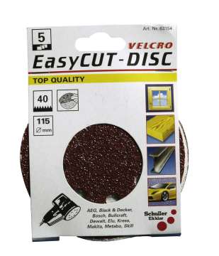 Csiszolókorong, tépőzáras, 8 lyukas 5 Royalcut D115 P40 5db Csiszolókorong, tépőzáras, 8 lyukas 5 Royalcut D115 P40 5db